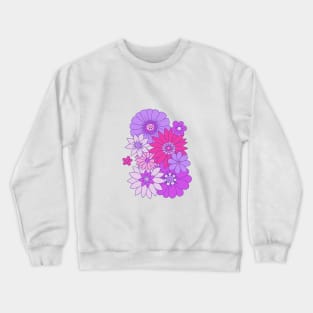 Retro Daisy Floral - Purple Dreams Crewneck Sweatshirt